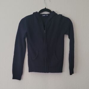 Chaps Girls Dark Blue Zip Up Hoodie.